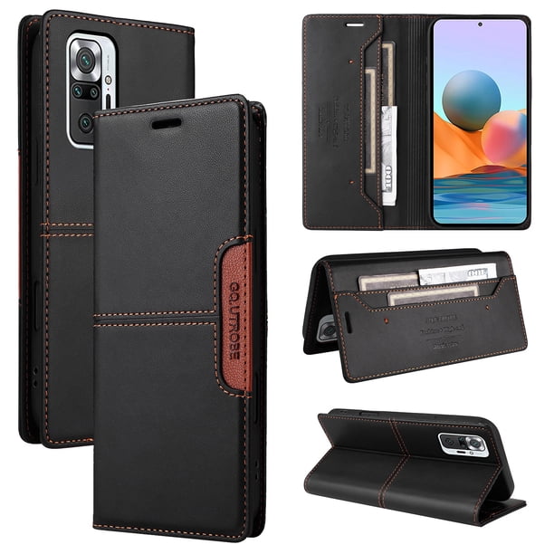 Funda Cartera GANGXUN para Xiaomi Redmi Note 10 Pro 4G– Ranuras para Tarjetas, Bloqueo RFID