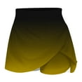 thumbnail image 5 of Lcziwo Skirts for Women 2025 Summer Vacation Casual Skorts Athletic Workout Yoga Running Skirts Lightweight Stretchy Gradient Skorts with Liner Yellow,L, 5 of 5
