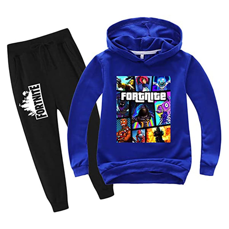 Youth Pullover Hoodie 6ix9ine Sweatpants Suit Hooded Tracksuit Sweatshirt Set for Boys Girls 