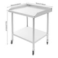 thumbnail image 4 of 2-Tier Work Table, Stainless Steel Work Table, Commercial Prep Table with Wheels Silver, 4 of 8