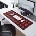thumbnail image 2 of Long Mouse Pads for Desk,Red and Black Christmas Plaid Pattern Desk Mats on Top Of Desks, Desk Mouse Pad Extra Large with 3mm Non-Slip Base and Stitched Edge for Gaming,Office,Work,Home 31.5x11.8in, 2 of 5