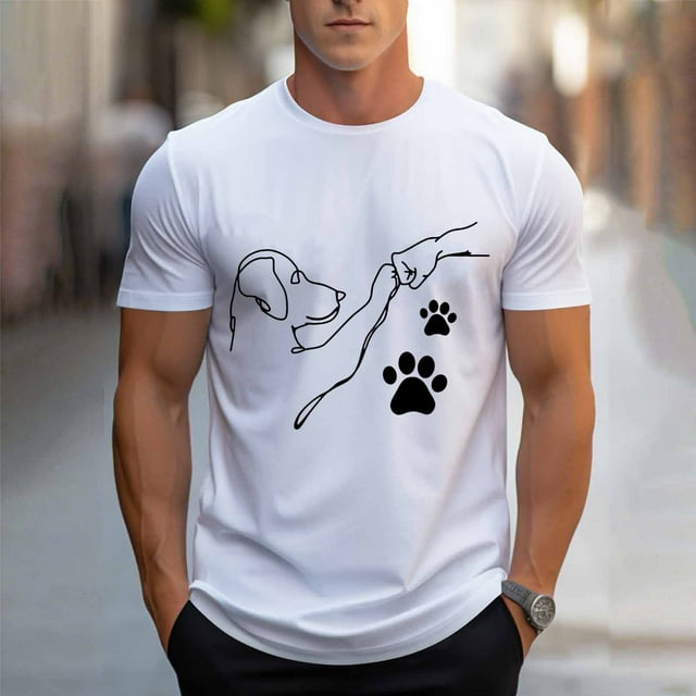 Tops para hombre, blusas y camisas de cuello redondo y manga corta para hombre, blusas casuales de cuello redondo con estampado de moda para hombre, blusas de cuello redondo y manga corta, camisas par