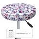 thumbnail image 4 of Disketp music Skull record mike Funda Redonda para Taburete, Funda de Cojín para Silla de Bar Suave y Elástica-14 inch, 4 of 7