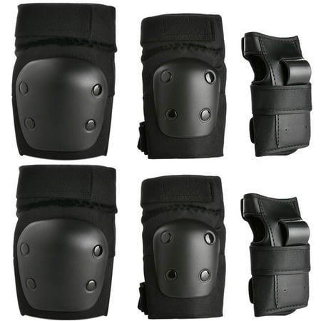 6PCS Kids Skating Knee Elbow Waist Protective Gear Pads Set Support Brace Guards for