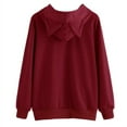 thumbnail image 2 of Pulls à Manches Longues Imprimés Chat Automne Hiver Chat à Capuche Sweatshirts Tops, 2 of 3