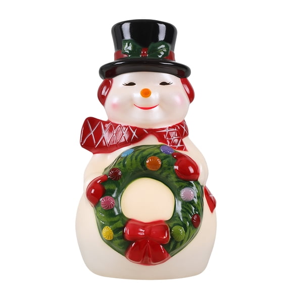 Mr. Christmas Decorative 12" Snowman Blow Mold, white