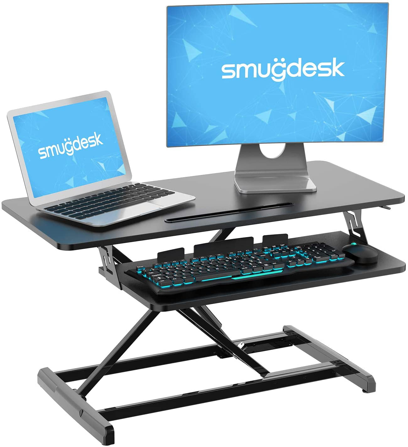 Standing Desk platform Stand Up Desk Computer Riser with Quick Release 