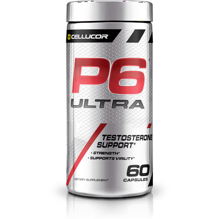 Cellucor P6 Ultra Testosterone Booster For Men, Build Strength & Cognitive Function, Boost Endurance & Energy Performance, Increase Virility Support, 60 (Best Way To Increase Testosterone)