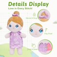 thumbnail image 2 of Juego de muñecas de peluche OUOZZZ Soft Baby Dolls de 22 cm con cesta, 5 unidades, 2 of 7