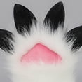 thumbnail image 7 of Byfri White Furry Dragon Paw Full Finger Mittens, Plush Anime Gloves for Themed Events, White 38x20cm, 7 of 7
