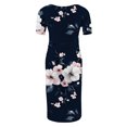 thumbnail image 5 of yoeyez Robes de Maternité pour Femmes Rose à Manches Courtes Col Rond Robe à Imprimé Floral Robes de Maternité Formelles de Fête Vêtements de Grossesse en Solde Multicolore,P, 5 of 5