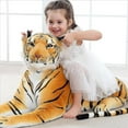 thumbnail image 2 of Realistic Tiger Stuffed Animals Plush Toy For Kids, 2 of 5