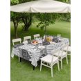 thumbnail image 4 of Outdoor Tablecloth with Umbrella Hole for Patio/Picnic/Party/Camping, Black Palm Leaves Waterproof Table Cloth Rectangle Table Cover Washable, Tropical Coastal Botanical Summer (52"x 70"), 4 of 9