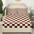 thumbnail image 3 of Erosebridal Teens Lattice Checkerd Bed Sheets Set Queen Size,Buffalo Plaid Bedding Queen Size,Teens Bedroom Decor,Ultra Soft,4 Pieces, 3 of 7