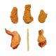 thumbnail image 1 of 6pcs Imitation Fried Chicken Nuggets Wings Leg French Fries Hair Clips Accessories, Creative Simulation Food Hairpins for Women Girls Gifts, Photograp, 1 of 5
