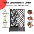 thumbnail image 3 of QinaQin Pantalla de privacidad metálica con enrejado y jardinera, set de 3 paneles con ruedas y drenaje para plantas trepadoras, vegetales o patio, 3 of 7