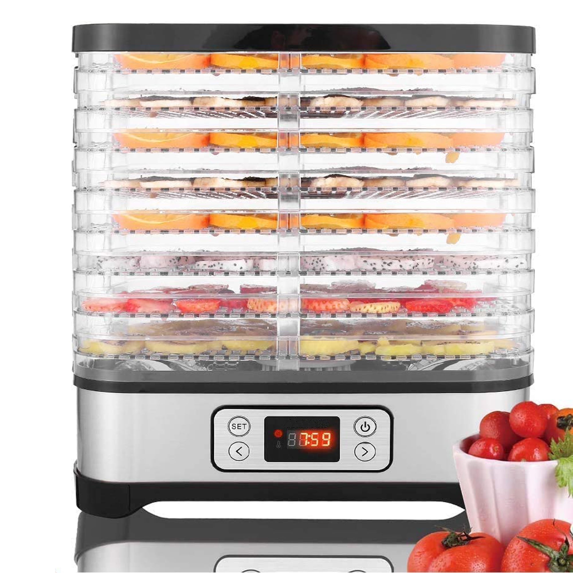 Electric 400W 8 Trays Food Dehydrator Machine with Fruit Roll Sheet