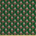 thumbnail image 1 of Geometric Fabric by the Yard Upholstery, Santa Claus Holding Present Bag on Vibrant Background Happiness, Decorative Fabric for DIY and Home Accents, Green Ruby White by Ambesonne, 1 of 4