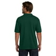 thumbnail image 4 of Hanes Men's Ecosmart Jersey Polo, Short Sleeve Collared Shirt, 50-50 Cotton-Poly, Deep Forest, 2XL, 4 of 6