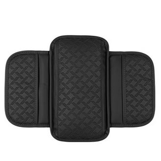 WELLFLYHOM Car Center Console Cover - Gold Sea Turtle Mandala Floral Armrest Pad Protector, Universal Fit