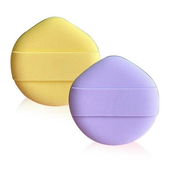 2 Pcs Houppettes en Coton Doux en Forme de Goutte d'Eau, Houppette de Maquillage Beauté pour Fond de Teint