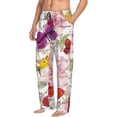 thumbnail image 2 of Fotbe Men'S Butterflies And Vintageclassic Pajama Pants With Elastic Waist And Drawstring Pockets，Pajama Pants Mens Lounge Pants Super Soft, 2 of 9
