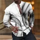 thumbnail image 1 of Camisa de hombre con estampado retro étnico nuevo de primavera y otoño para uso diario, camisa de cuello alto, manga larga, cuello vuelto, botones, 1 of 6