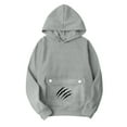 thumbnail image 6 of Yteetum Hoodies for Women Oversized Drawstring Front Carry Pet Pouch Pullover Hooded Sweatshirts Womens Pet Graphic Print Loose Pet Big Pockets Long Sleeve Hooded Sweatshirt Fall Clothes Clothes, 6 of 7