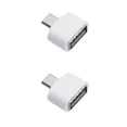 thumbnail image 1 of Seitruly OTG Adapter USB Phone Tablet Data Connector Card Converter Reader Smartphone Sharing Portable Office Audio Replacement Blanco 2piezas, 1 of 5
