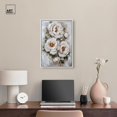 thumbnail image 3 of White Mirage II Canvas Print Floral Wall Decor by Art Remedy, White Frame, 16 x 24, 3 of 7