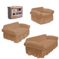 thumbnail image 1 of LABBA Fundas Elásticas para Sillones con Olanes, Juego de 3 Piezas, para Sofá Individual/Love Seat/Tres Plazas Color Nude, 1 of 8