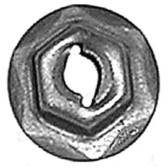 AMZ Clips And Fasteners 100 Thread Cutting Nut 4mm Stud Size - Zinc