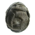 thumbnail image 2 of Thin Skin 0.08-0.10mm 1/8" V Loop Front Double Knot the Rest Men Toupee PU Replacement Systems Breathable Handmade Natural Indian Human Hair, 2 of 7