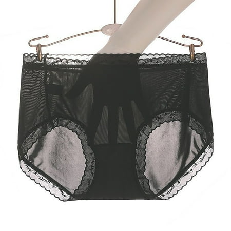 

Women Underwear Lace-Trimmed Comfortt Sheer Large Size Seamless Briefs Panties