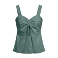 thumbnail image 3 of gbyLJF Women's Eyelet Tank Tops Bowknot Peplum Ruched Cami Shirts Dressy Casual Summer Going Out Top, 3 of 5