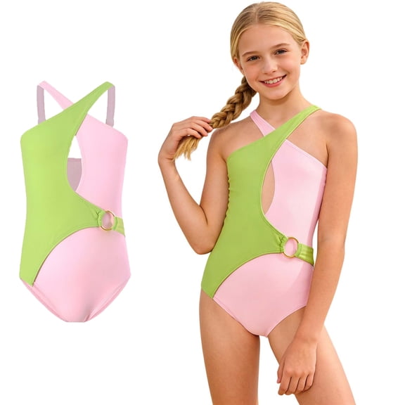 Girls Swimsuit Kids One Piece Swimsuit Girls Cute Bikinis for Girl 6-7 Years