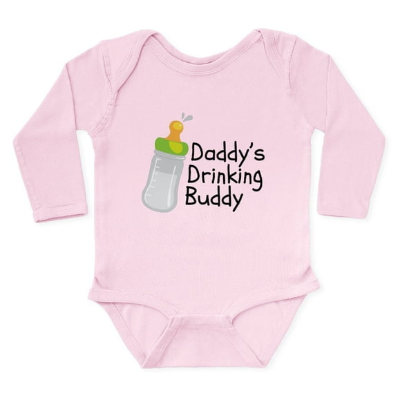 CafePress - Daddys Drinking Buddy Body Suit - Long Sleeve Cotton Baby Bodysuit