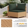 thumbnail image 5 of UPHA 7 Pieces Outdoor furniture Sets Patio Sectional Couch Wicker Conversation Sofa for Pools Outside, Gardens, Decks, Yellow Rattan, Pine Green Cushion, 5 of 10