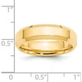 thumbnail image 4 of 14K Yellow Gold 14Ky 6mm Bevel Edge Comfort Fit Band Size 9 Made In United States bec060-9, 4 of 5