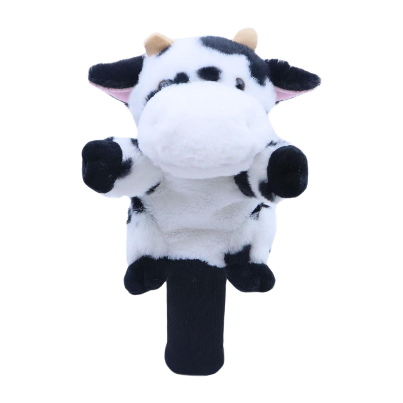 funtasica Soft Plush Animal Golf Club Driver Headcover Sleeve, Cartoon Golfer Gift, Lightweight Golf Cue Protect Case Guard Protector , Cow