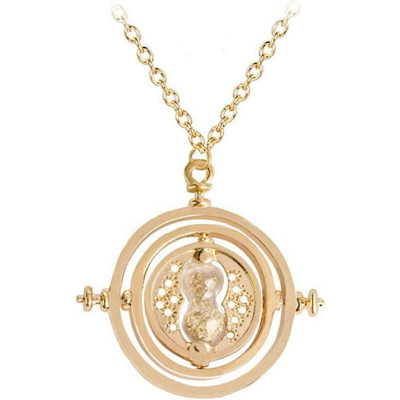 LAICAIW Gold Plated Time Turner Necklace for Harry Potter Fans Gifts Collection or Decorations Magical Cosplay Costume Jewelry Gift (gold)