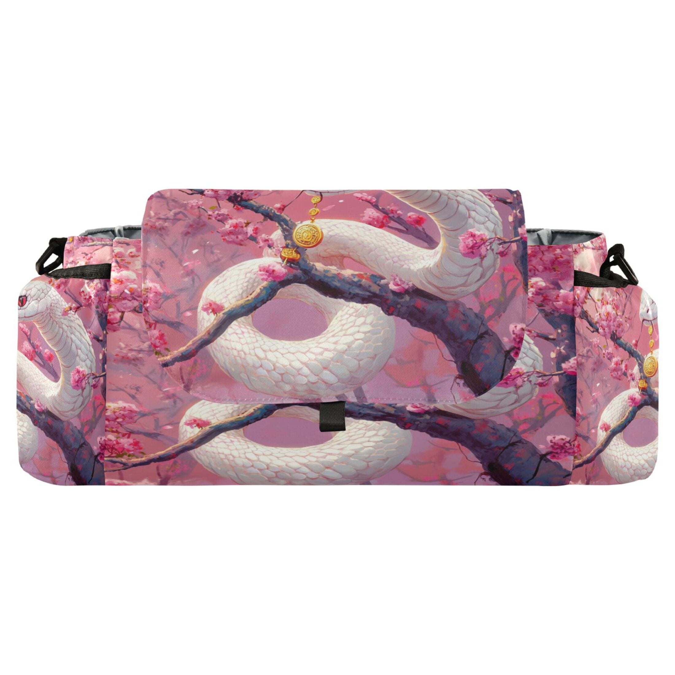 DIXRUYEE Stroller Organizer Serpent in Bloom Printed