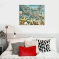 thumbnail image 5 of Chilfamy   Canvas Wall Art Starfish Shell Painting Prints Beach Nature Picture Canvas Artwork for Home Kitchen Bathroom Living Room Wall Decor Ready to Hang 20x16 in/16x12 in, 5 of 6