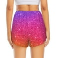 thumbnail image 4 of Xecao's Holiday Shiny for a double-layer running short for women, perfect for gym, tennis, and more, featuring a convenient pocket., 4 of 9