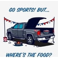 thumbnail image 2 of Go Sports! But Where's the Food? Adult White Crew Neck Long Sleeve Shirt-Medium, 2 of 6