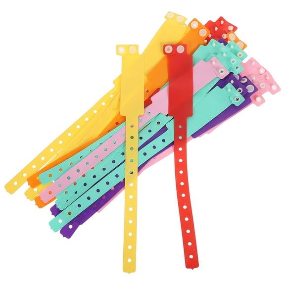 MIPCASE Waterproof PVC Wristbands for Hospitals Durable Adjustable Soft Bands in Assorted Colors