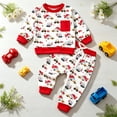 thumbnail image 5 of GCETTIC Toddler Outfits For Boys Toddler Baby Boy Clothes Sweatshirt Pants Set Outfit Toddler Baby Boy Outfit Suitable for Fall Winter Spring White,3-4 Years, 5 of 5