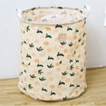 thumbnail image 3 of PEACNNG Whimsical Fruit Print Storage Bucket - Versatile Fabric Laundry Basket for Clothes and Household Organization, 3 of 5