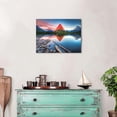 thumbnail image 3 of National Park Lake Canvas Wall Art, Montana Mountain Reflection Print, Alpine Sunset Landscape Artwork for Living Room Bedroom Office Decor, Ready to Hang, 3 of 6