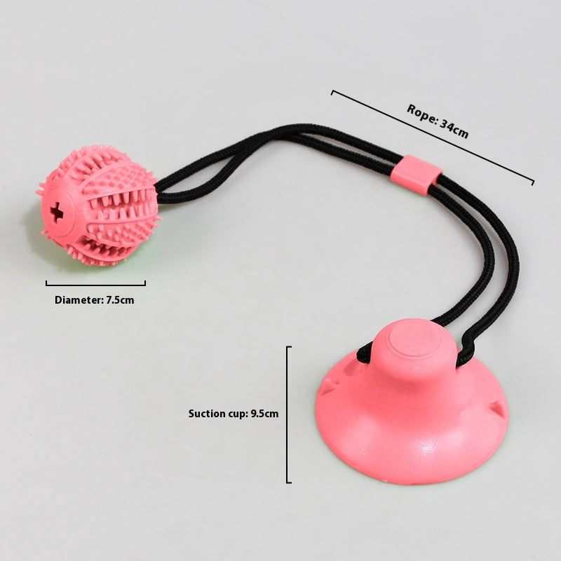 New Durable Dog Chew Toy with Suction Cup - Interactive Ball for Boredom Relief and Energy Outlet